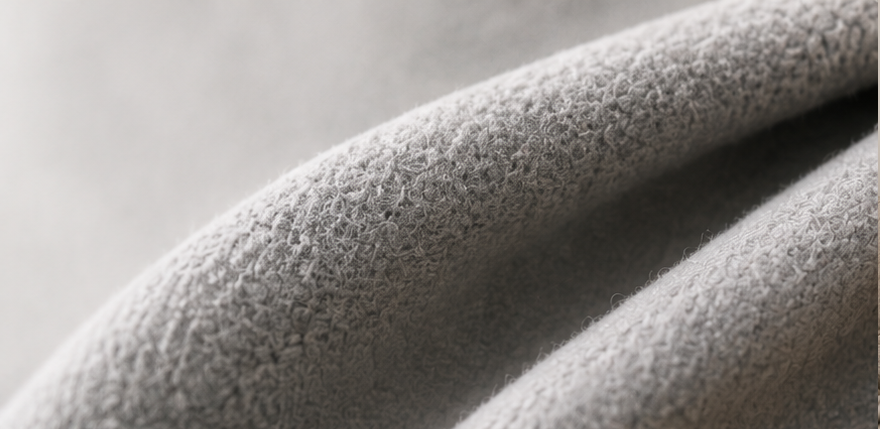 Traditional grey hoodie with a loose, undefined drape